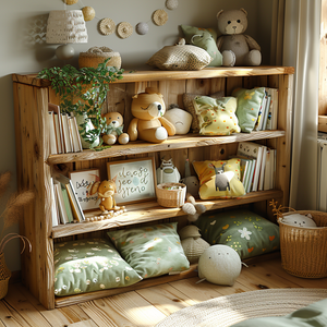 PETIT BATEAU Toddler & Kids Wooden Bookcases HE003