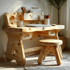 PETIT BATEAU Toddler & Kids Wooden Desk Sets HG004