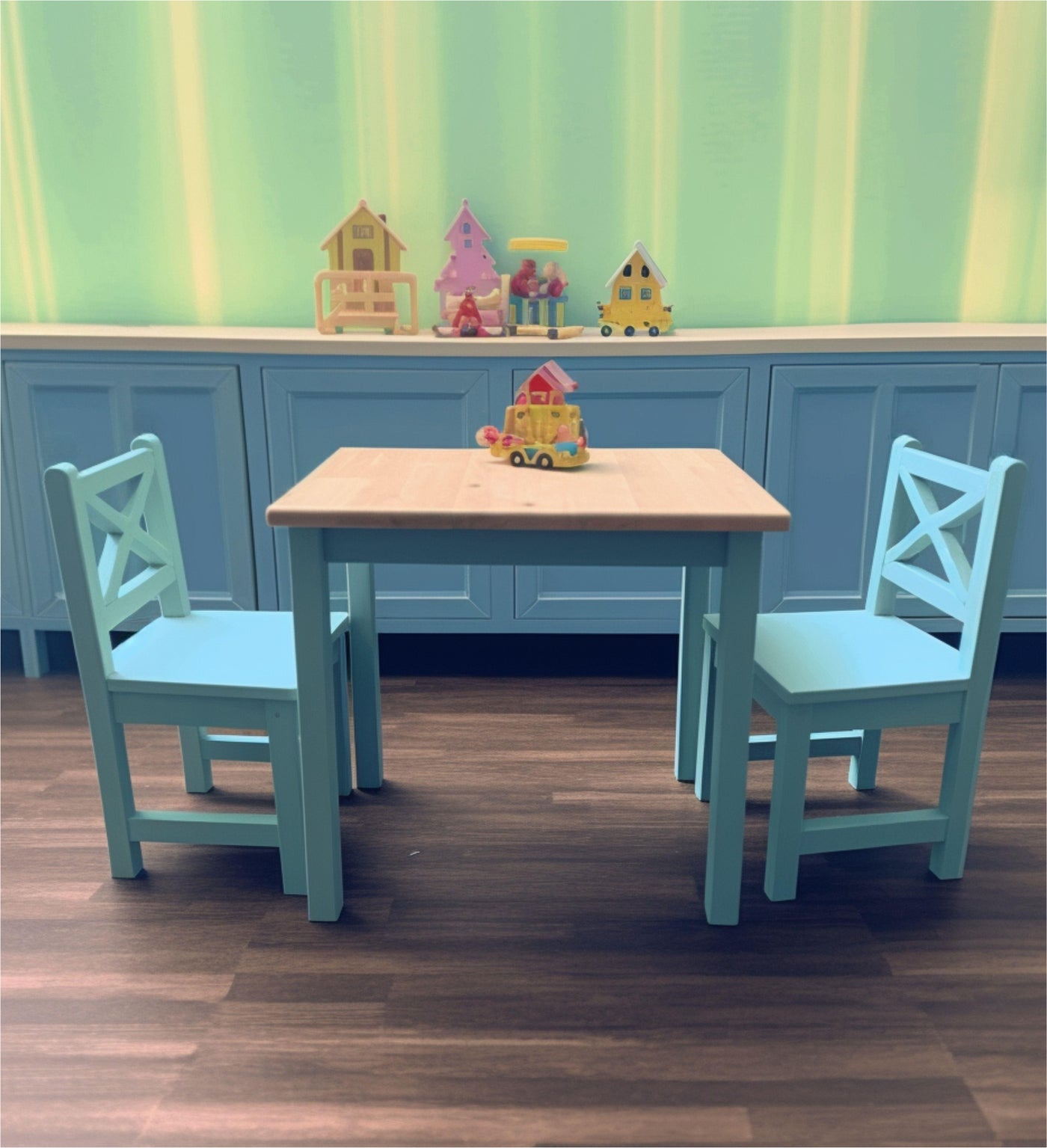 Solid wood children's discount table and chairs