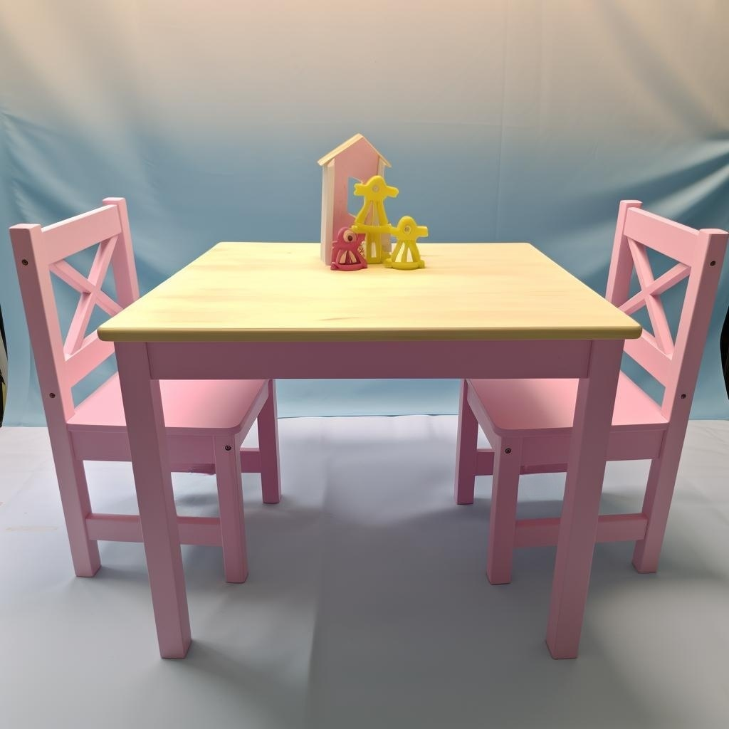 Solid wood childrens table and chairs shop