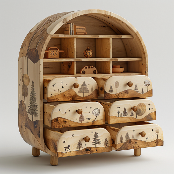 PETIT BATEAU Toddler & Kids Wooden Cabinets HE002