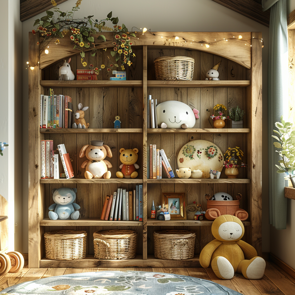 PETIT BATEAU Toddler & Kids Wooden Bookcases HE004